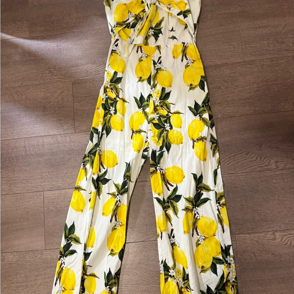 English Factory Citrus Delight Jumpsuit - White and Yellow